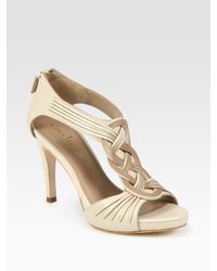 Cole Haan | Natural Vivian Air Braided Leather Sandals | Lyst