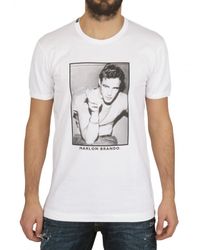 Dolce & Gabbana | White Marlon Brando Printed Jersey T-shirt for Men | Lyst