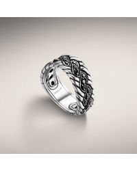 John Hardy | Black Twist Band Ring | Lyst