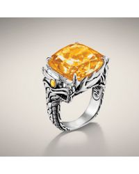 John Hardy | Metallic Square Ring | Lyst