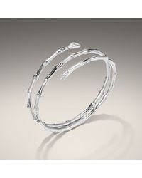John Hardy | White Bamboo Lava Double Coil Bracelet | Lyst