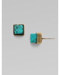 Kelly Wearstler | Blue Turquoise Stud Earrings | Lyst