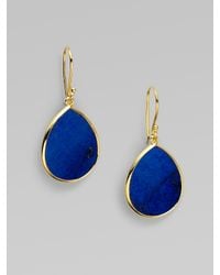 Ippolita | Blue 18k Gold Lapis Mini Teardrop Earrings | Lyst