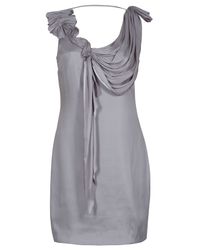 Designers Remix | Gray Adrienne Ruched Dress | Lyst