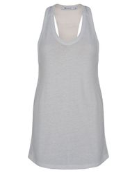 T By Alexander Wang | Natural Grey Slub Classic Tank Top | Lyst