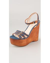 michael kors denim sandals