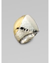 John Hardy | Metallic 18k Gold Sterling Silver Bold Ring | Lyst