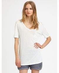 T By Alexander Wang | White Pocket Tee | Lyst