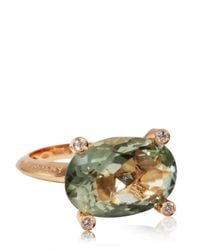 Antonini | Green Amethyst and Diamond Ring | Lyst
