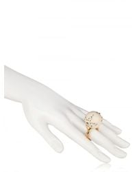 Bibi Van Der Velden | White Ivory Rolling Boule Ring | Lyst
