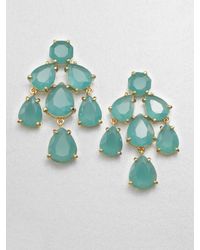 kate spade new york | Green Faceted Chandelier Earrings | Lyst