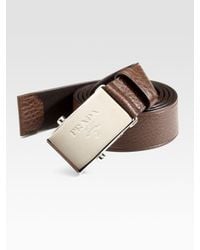 Prada | Brown Leather Cinture Belt for Men | Lyst