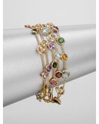 Marco Bicego | Metallic Semi Precious Multi Stone Five Strand 18k Gold Bracelet | Lyst