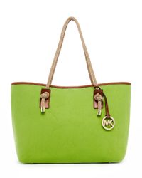 Lyst - Michael Kors Marina Large Shoulder Tote in Brown