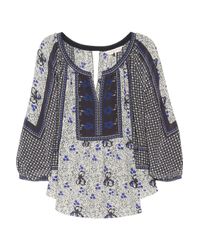 Rebecca Taylor | Multicolor Printed Silk Blouse | Lyst