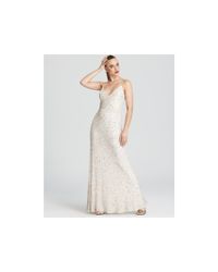 Aidan Mattox | Natural Sequined Gown | Lyst