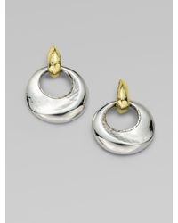 John Hardy | Metallic 18k Gold Sterling Silver Door Knocker Earrings | Lyst