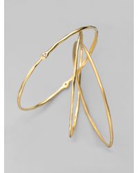Ippolita | Metallic 18k Gold Twodiamond Bangle | Lyst