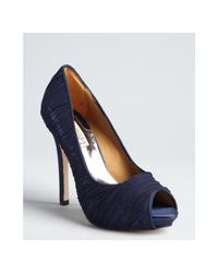 navy sequin pumps