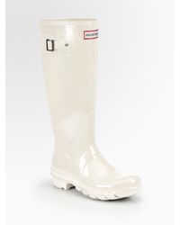 Lyst - Hunter Glossfinish Original Rain Boots in White
