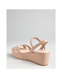 prada nude wedge