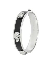 Alexander McQueen | Metallic 3d Enamel Skull Bangle | Lyst