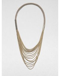 Brunello Cucinelli | Metallic Suede Necklace | Lyst