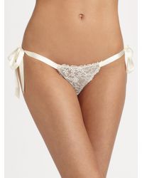 Hanky Panky | Natural Victoria Lace Sidetie Panty | Lyst
