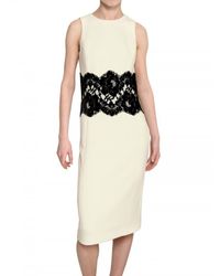 Michael Kors | Natural Lace and Wool Cady Dress | Lyst