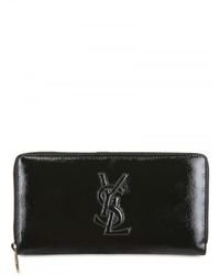 Saint Laurent | Black Belle De Jour Zip Around Wallet | Lyst