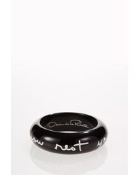 Oscar de la Renta | Black Quote Bangle | Lyst