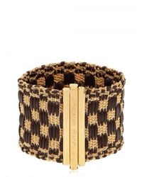 Carolina Bucci | Metallic Woven Checked Leather Bracelet | Lyst