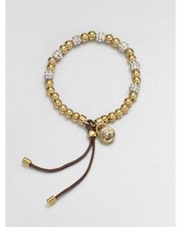 Michael Kors | Metallic Beaded Stretch Bracelet | Lyst