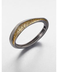 Alexis Bittar | Metallic Bel Air Gunmetal Druzy Wave Hinge Bracelet | Lyst