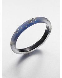 Alexis Bittar | Blue Embellished Lucite Bangle Bracelet | Lyst