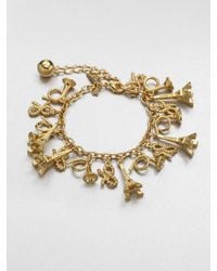kate spade new york | Metallic Parisian Charm Bracelet | Lyst