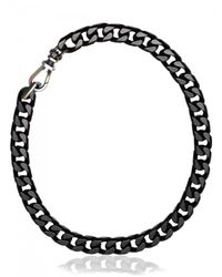 Maria Francesca Pepe | Black Painted Silver Chain Necklace for Men | Lyst