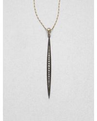 Mizuki | Metallic Diamond Sterling Silver 14k Yellow Gold Icicle Necklace | Lyst