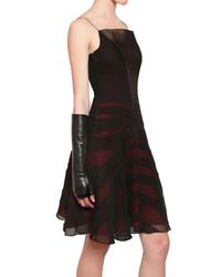Maiyet Red Silk Chiffon Applique Dress