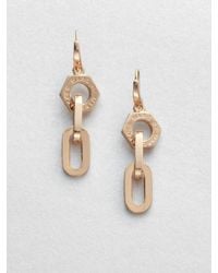 Marc By Marc Jacobs | Pink Mini Link Nut Drop Earrings | Lyst