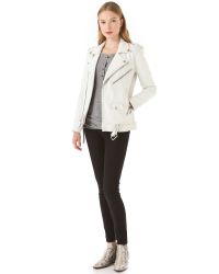 BLK DNM | White Motorcycle Leather Jacket | Lyst
