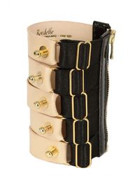 Bordelle | Black Studded Leather Banded Cuffs Bracelet | Lyst