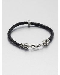 King Baby Studio | Metallic Leather Crown Bracelet for Men | Lyst