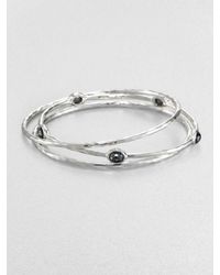 Ippolita | Metallic Hematite Sterling Silver Bangle Bracelet Set | Lyst