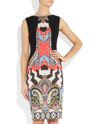 Etro | Black Printed Crepe Dress | Lyst