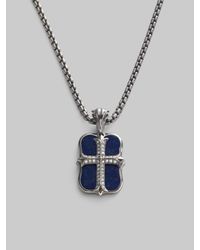 Stephen Webster | Blue Mini Gothic Cross Pendant for Men | Lyst