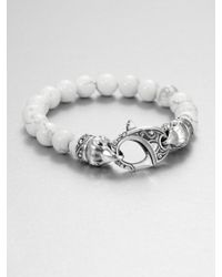 Stephen Webster | White Raven Head Beaded Bracelet for Men | Lyst