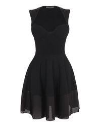 Alexander McQueen | Purple Exaggerated Shoulder Dress | Lyst
