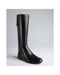prada black flat boots