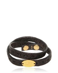 Fendi | Black Selleria Leather Double Bracelet | Lyst
